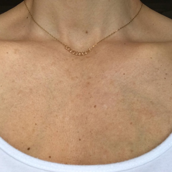 Beaded gold tone 16in necklace - Picture 3 of 6